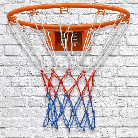 Cestello da basket da muro 45 cm, sistema a doppia molla, ferro e nylon, arancione (1/5)