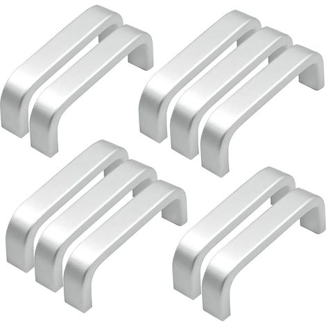 10pcs Mini Aluminium Cuisine Armoire Porte Poignées Placard Tiroir Chambre Meubles Tirer (64MM) (1/5)
