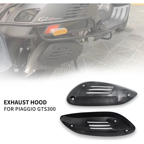 Suitable for modifying the wide exhaust cover of the Honda Fit 4 SYM: Reversible, anti-burn cover made of textured carbon fiber stainless steel