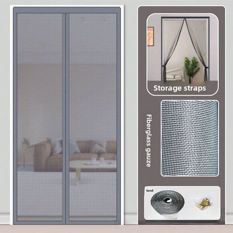 Moustiquaire magnétique pour fenêtre et porte, protection anti-insectes sans perçage, rideau de moustiquaire été (1/3)