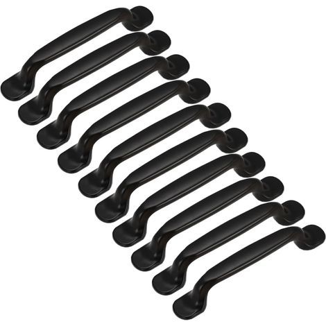 Maniglie per ante di mobili da cucina, cassetti, armadi e mobili da camera da letto, interasse fori 128 mm, con viti (10 pezzi) (1/5)