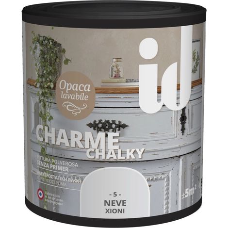 ID VERNICE OPACA E LAVABILE SENZA PRIMERCHARME COLORE BIANCO NEVE - 0.5 LT