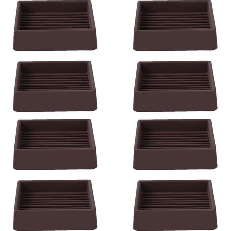 Ruedas cuadradas de goma para muebles de 2x2 pulgadas, almohadillas antideslizantes, topes de cama, protectores de suelo con asa - Protegen todo tipo de suelos (1/5)