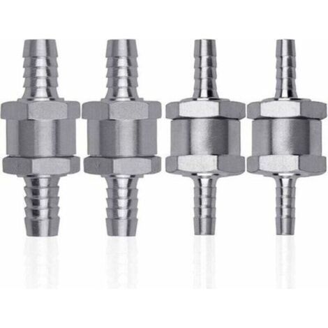 Stück Diesel-Rückschlagventile aus Aluminiumlegierung, 6/8/10/12 mm Kraftstoffventile mit Pfeil für Benzin-, Diesel-, Auto-, Boot- und Motorradmotorräder