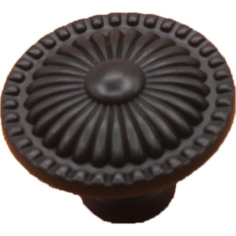 Poignée de tiroir ronde céramique noire pour porte, placard et armoire - Quincaillerie meuble (1/3)