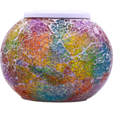 Lampe solaire à boule mosaïque, couleurs changeantes, LED, étanche, pour jardin et pelouse. (1/2)