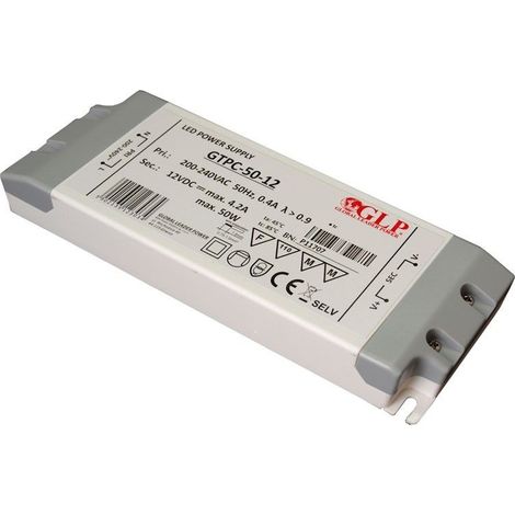 Alimentation LED extra plate 50W 12V - GLP (1/2)