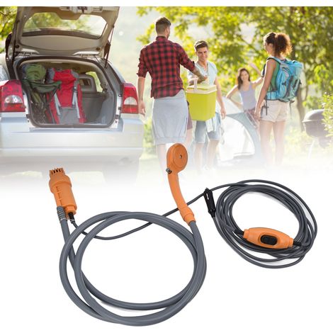 Ducha portátil para camping, 12 V CC, juego completo, diseño ergonómico, flexible y robusto, varias opciones de lavado. (1/5)