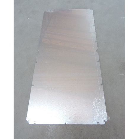 Plaque de montage acier galva 260x560x1.5mm pleine pour coffret CUBO O et C