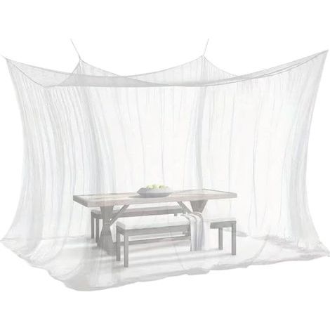 Filet à baldaquin carré Maille à quatre pour repos extérieur Fibre de polyester respirante,drapé de lit de camping,écran portable,couverture de terrasse de jardin,tente de protection (1/5)