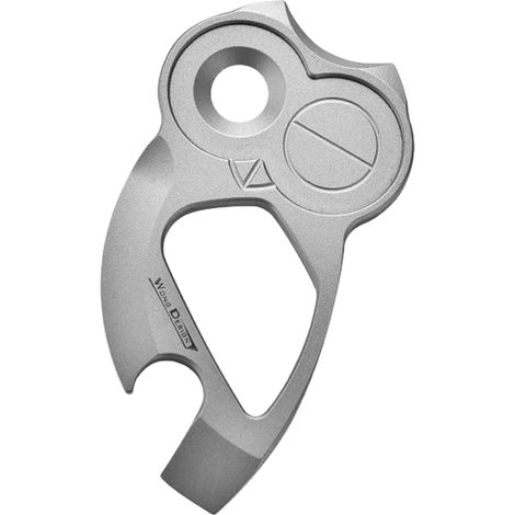 Pied de biche en titane - 1 pièce - Alliage TC4 - Outil multifonction 4-en-1 - Pour camping et bricolage - 63x33 mm (1/5)