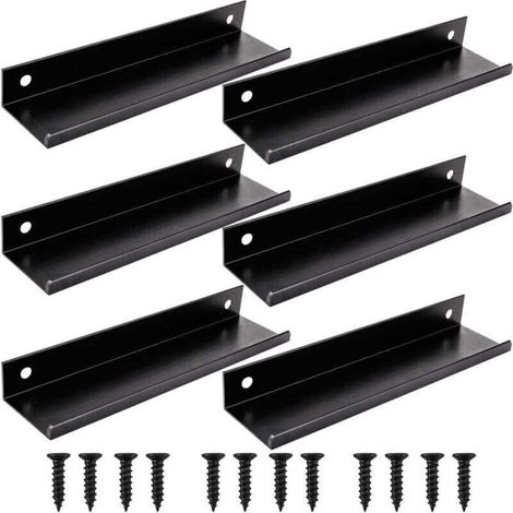 6 tiradores negros para cajones de armarios de cocina (150 mm, negros) - Crezuo (1/4)