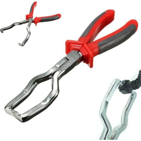 Pince pour connecteur de durite de carburant - 235 mm - Acier inoxydable - Ruban Rouge - Haute qualité (1/4)