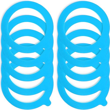 Einmachgläser mit Gummidichtung (10er-Packung) - 70 x 95 mm (blau)