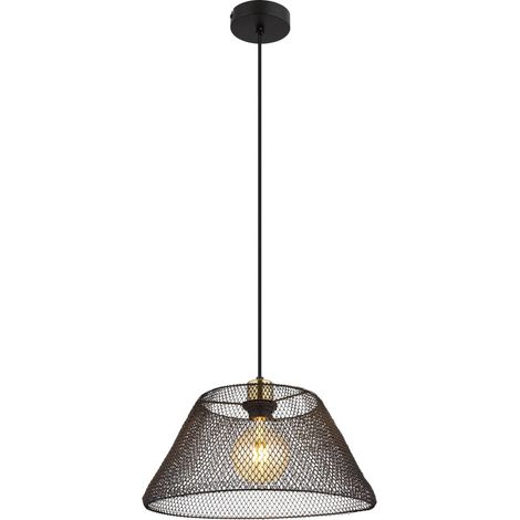 Globo - lampada a sospensione - BAKU - nero - metallo - Ø 36cm -