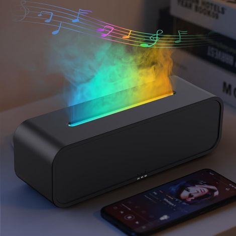 Diffuseur d'huiles essentielles 250 ml, humidificateur à brume fraîche avec 7 couleurs de lumière, télécommande et mode de synchronisation sonore, arrêt automatique pour une utilisation à domicile (no (1/5)