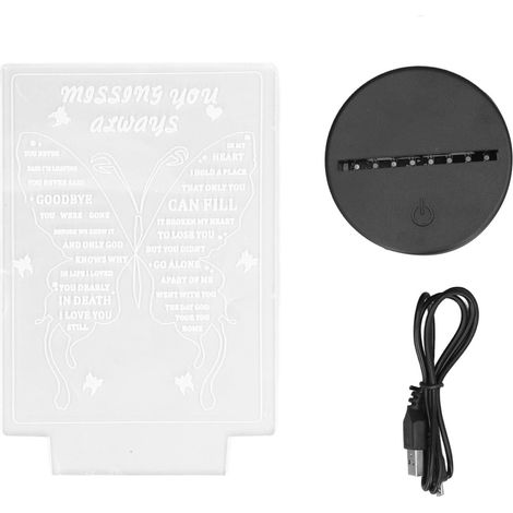 Veilleuse 3D - Lampe LED 7 Couleurs - Acrylique Écologique - Double Alimentation USB Et Pile - Pour Chambre Enfant (1/5)