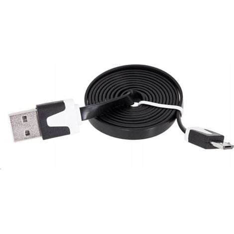 CÂBLE DE CHARGE PLAT MICROUSB 2.0 DE 1 M (1/3)