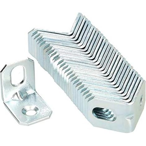 Équerre réglable 20 x 20 x 16 mm Angle de bordure d'angle d'angle d'angle d'angle d'angle d'angle raccord oblong Ouverture de réglage nervurée Connecteur en bois Équerre de montage (100) (1/5)