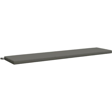 Coussin de banc SOEST 100 % polyester Gris 170 x 40 x 5 cm vidaXL