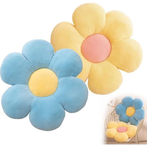 Coussin de sol en fleurs, 2 pièces de coussins de sol en fleurs, 38x38cm Coussin de sol Tatami en forme de fleur, coussin doux en forme de pétale de fleur, coussin en forme de fleur pour la (1/5)