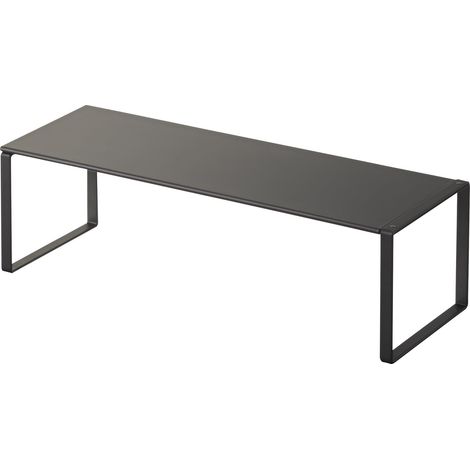 FRAME Étagère à chaussures extensible à planche, noir, Acier, minimaliste, 12 x 34-60 x 10 cm (L x L x H) (1/5)