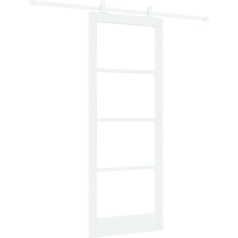 Maison Exclusive - Schiebetür ORKDAL Weiß 83 x 211 cm Massivholz
