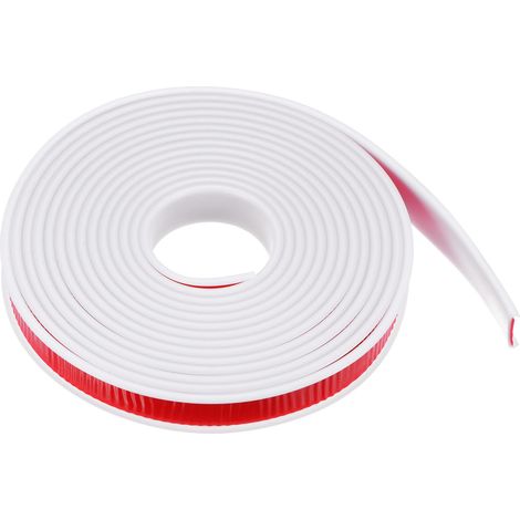 Bande de Chant en U 25/32" x 19.7ft (20mm x 6M) Auto-adhésive TPE Placage Flexible Bandeau de Protection Souple pour Meuble Armoire Table Réparation, Blanc (1/5)
