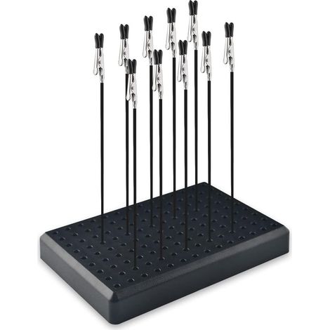 Haute Qualité 10 Pcs Alligator Clip Sticks avec Base Titulaire Maquettes et Modélisme pour Aérographe,photo, mémo (1/5)