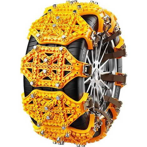 10Pcs Chaine Voiture Neige Universelles pour Pneus 165-265mm Facile à installer Antidérapantes de Pneu en TPU + Alliage Chaînes Neige Réglable pour la Plupart des Voitures/SUV/MPV (1/5)