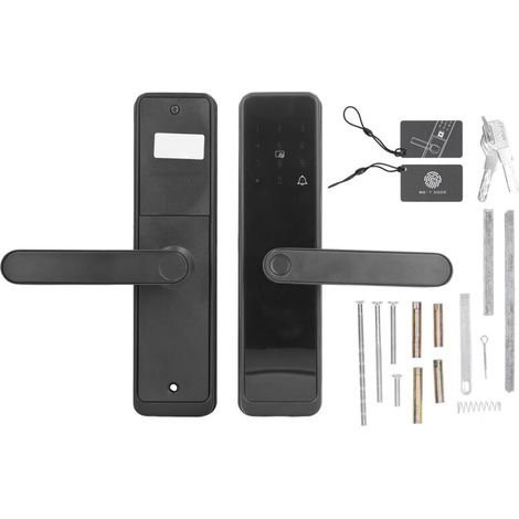 Serrure intelligente de porte, empreintes digitales, mot de passe, carte IC, clé antivol, application de contrôle, entrée pour la sécurité de la maison (1/5)