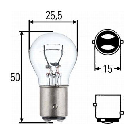 Bombilla de servicio Hella Behr HEL 8GD 002 078-123 de 12 V (1/2)