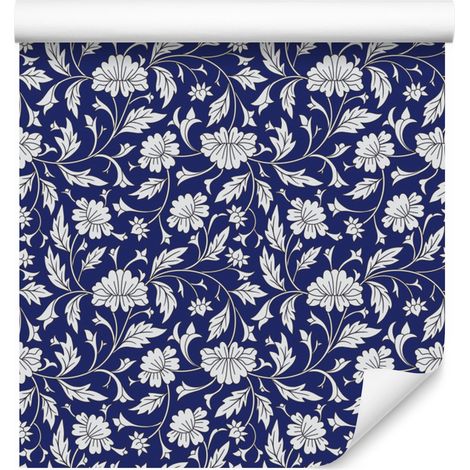 Tapete mit Blumenmuster im Retro-Stil für Wohn- und Schlafzimmer, 50 x 1000 cm (1/5)