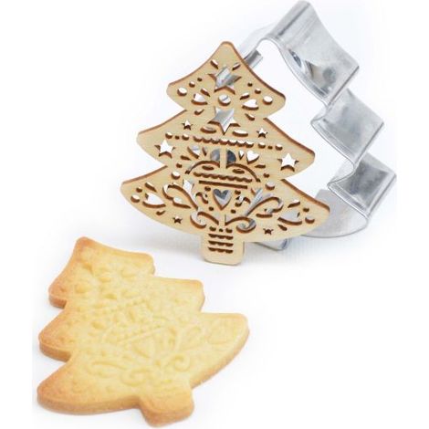 Découpoir + Embosseur Bois - Sapin - Scrapcooking