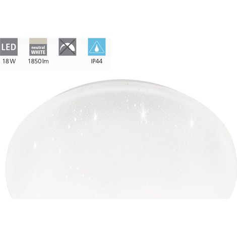 Plafoniera Moderna Frania-S Acciaio Bianco Luce Led Integrato 18W (1/5)