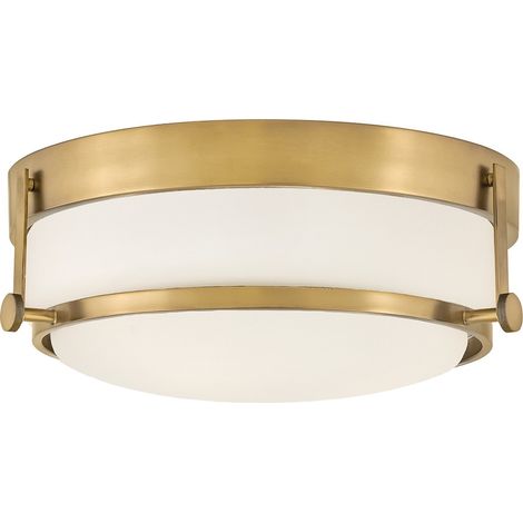 Plafoniera HARPER E27 3x60W acciaio ottone, vetro acidato opalino H: 15,9 cm L: 40 cm dimmerabile (1/5)