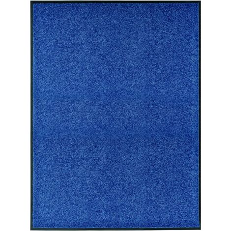 Tapis d'entrée Paillasson lavable Tapis de porte Bleu 90x120 cm 93714 (1/5)