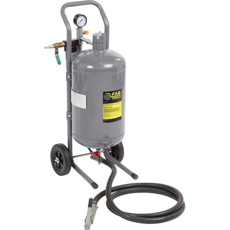Fartools Pro – Sableuse pneumatique mobile 17L – Pression de travail 3/4 bars – 4 buses céramique – Chariot pour transport facile