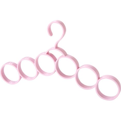 Organisateur Placard Multifonction Cintre ÉCharpe Cravate 6 Boucles Porte Cintre Gain De Place pour Placard Ou Porte (1/5)