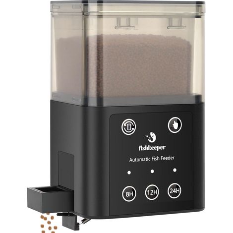 Distributeur Automatique de Nourriture pour Poissons avec Trois Modes d'alimentation programmés, 200ml Convient pour l'alimentation d'aquariums en Vacances (1/5)