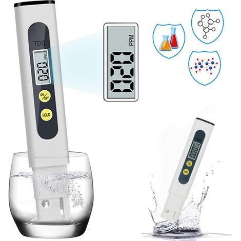 Testeur TDS, stylo filtre numérique de qualité de l'eau, 0-9999 ppm, test de précision de la qualité de l'eau (1/5)