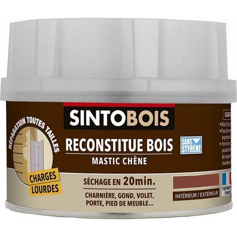 SINTO BOIS Reconstitue parties manquantes sur charges lourdes Conditionnement: 550 g - Teinte pâte à bois: Acajou