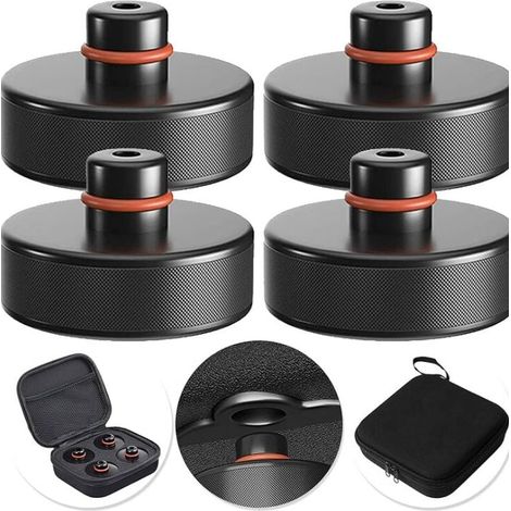 Compatibile con Tesla Model 3/S/X/Y, 4 martinetti in gomma con contenitore, accessori per auto Tesla, (1/4)