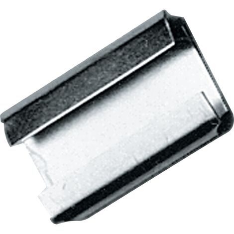 Agrafe de fermeture  l19 mmxL27 mm pour ruban d'emballage en acier de 19 mm galvanisée (1/2)
