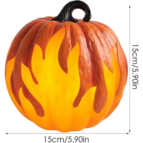 Halloween-Kürbislaterne, batteriebetrieben, mit Flammenbeleuchtung, ideal als Partygeschenk oder Dekoration für Halloween. (1/5)