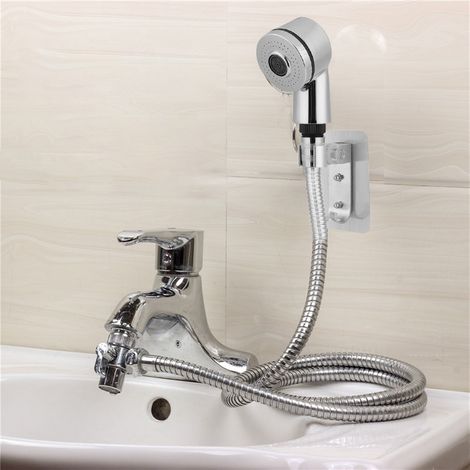 Ensemble de shampoing populaire : robinet de lavabo, vanne d’évier en laiton, inverseur, adaptateur pour pommeau de douche externe. (1/5)