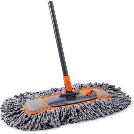 Balai en microfibre pour nettoyage de sol en bois dur, dépoussiéreur sec et humide pour plinthes et sols, outil de nettoyage domestique pour cuisine, salle de bain (1/5)
