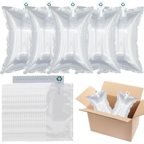 XEPHO 100 PCS Coussin d'air, résistant aux chocs, pour emballage de transport, Film de coussin d'air, Matériau de remplissage, coussins à bulles, protection, rembourrage, emballage bulle (10 x 15cm)