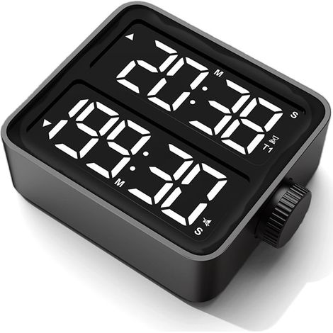 Küchentimer, digitaler Magnettimer mit zwei LCD-Bildschirmen, für den Einsatz in Küche und Klassenzimmer.