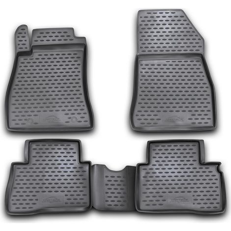 KIT TAPPETINI COMPATIBILE CON NISSAN Juke, 2010-, clips R/N 4 pcs.  TAPPETINO IN GOMMA TPE  BORDO ALTO 3D ANTISCIVOLO IMPERMEABILE